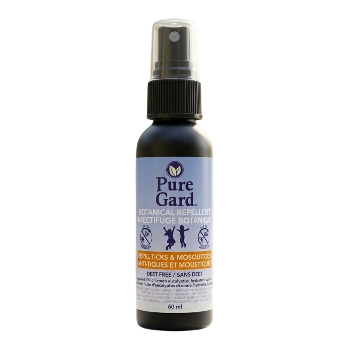 Pure Gard Botanical Insect Repellent for ticks and mosquitos 60mL Deet-free made in Canada