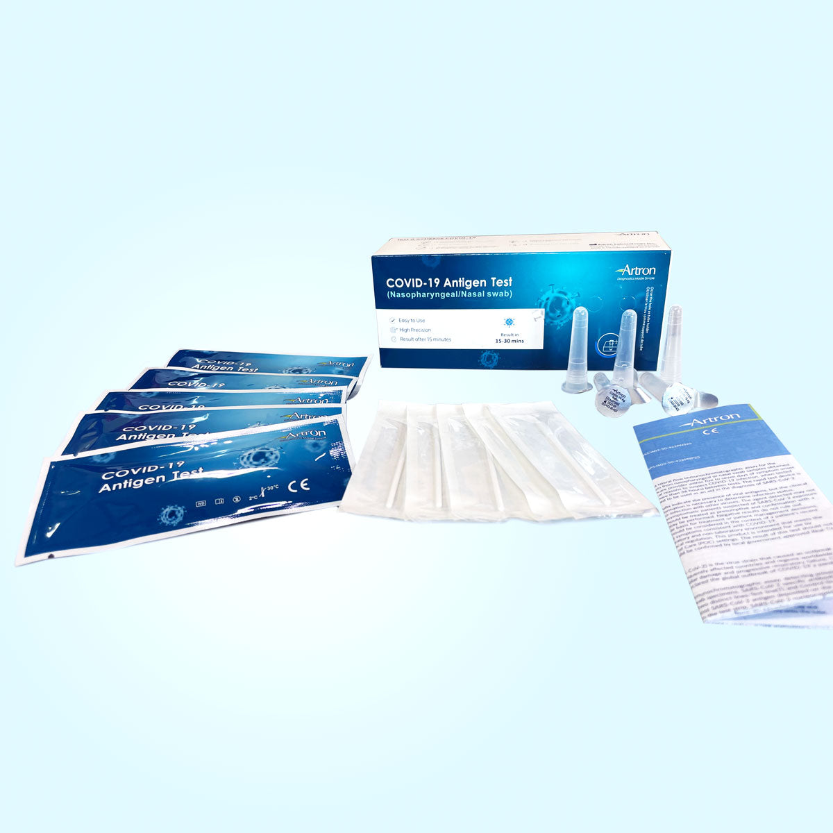 Artron COVID-19 Home / Pro Rapid Antigen Test (5 tests) - Made in Canada