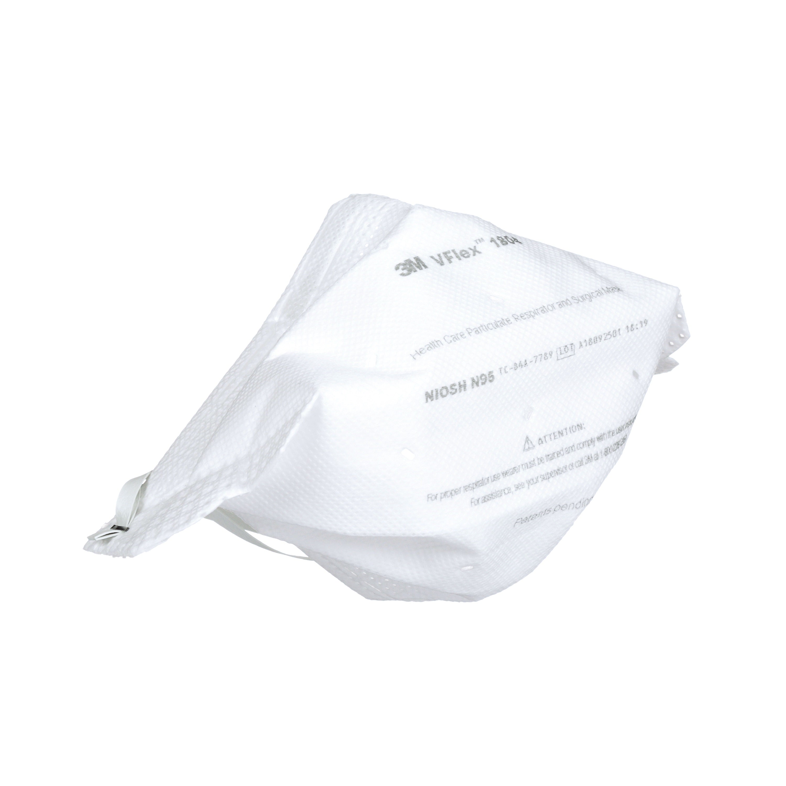 3M Canada Vflex 1804 Healthcare Surgical N95 respirator mask side view