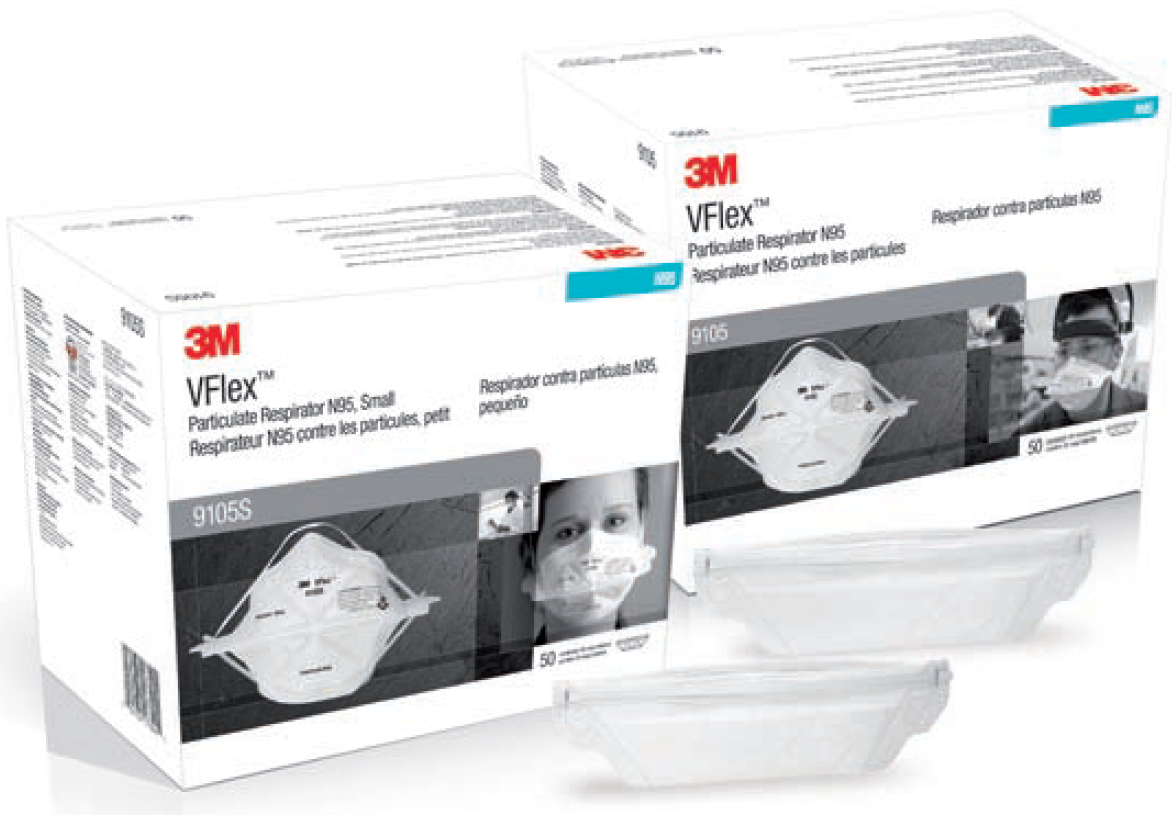 3M VFlex 9105S SMALL NIOSH N95 Respirator Mask - Made in USA