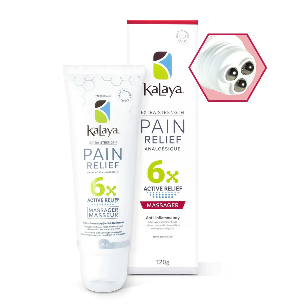 KaLaya 6x Extra Strength Pain Relief Cream with Massage Roller