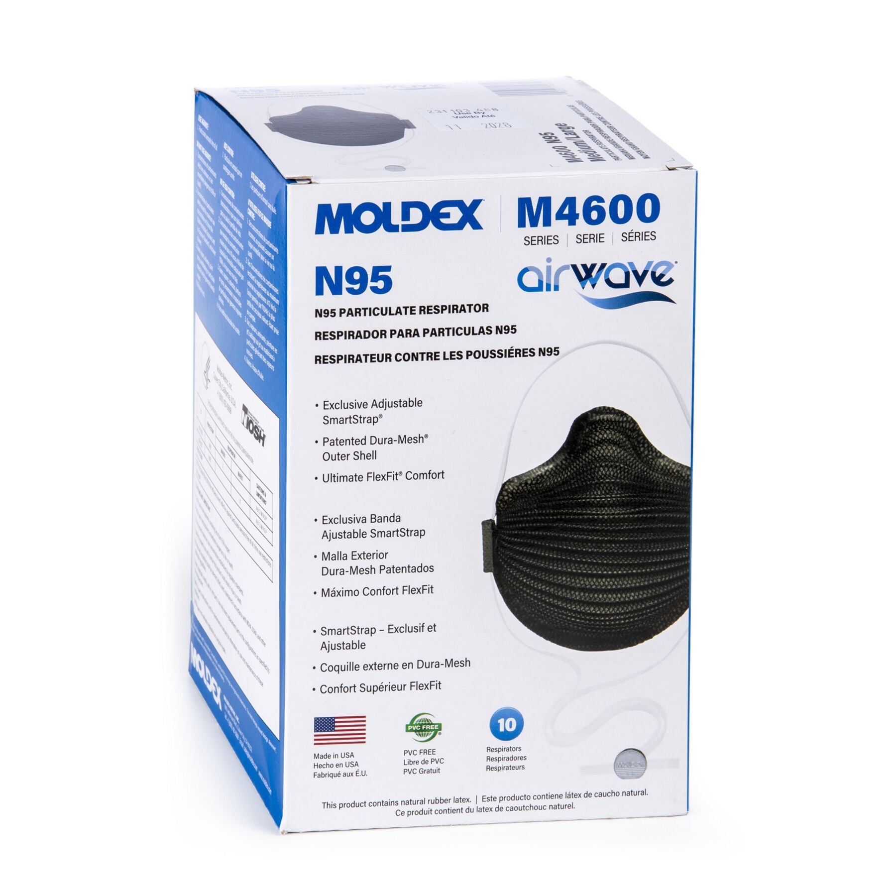 Moldex M4601 AirWave Black NIOSH N95 Respirator Mask (Small)
