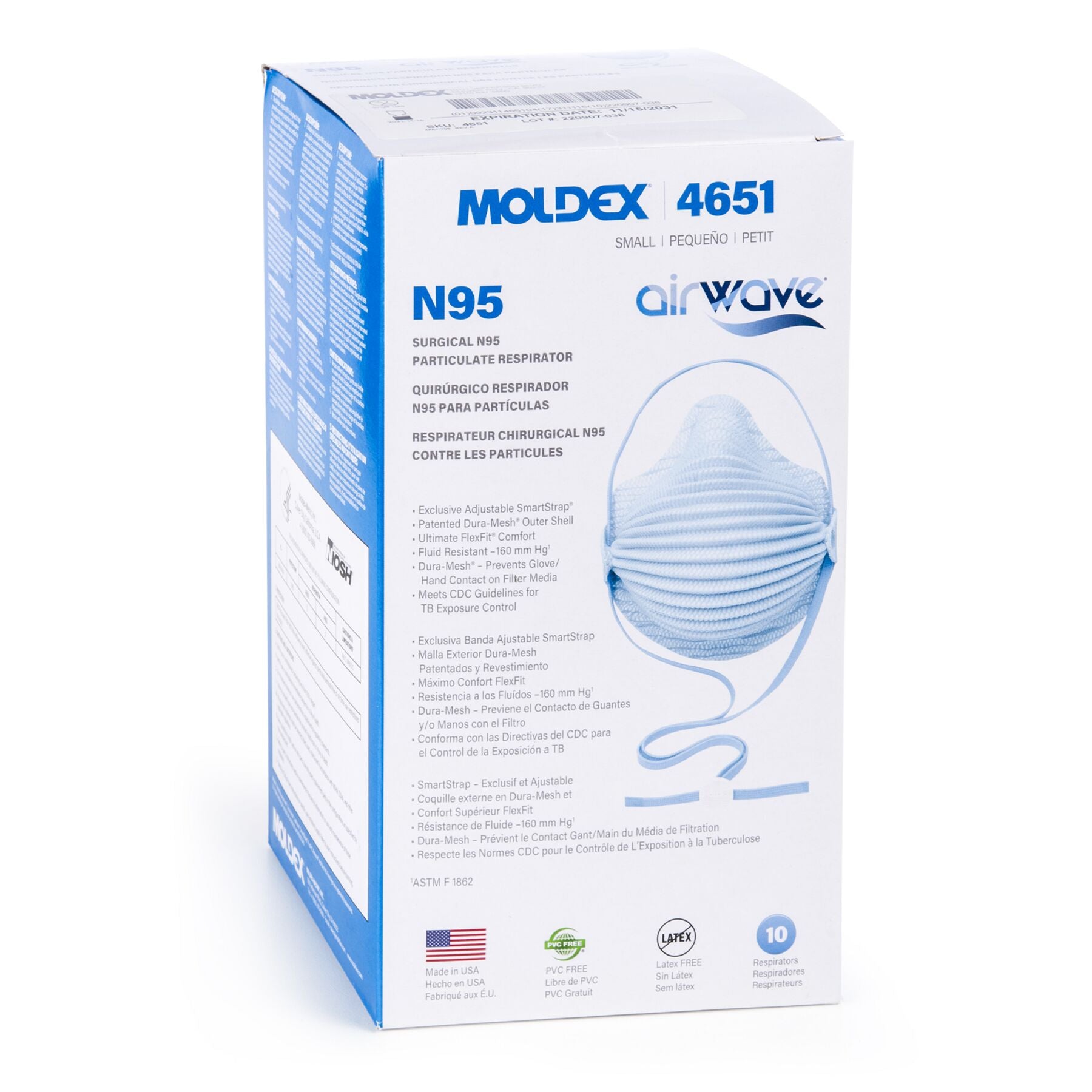 アルゴバイタルマスク Moldex 4650 AirWave Medium Large Healthcare NIOSH N95 MRI Safe