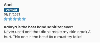 Canadian review of Kalaya Hand sanitizer