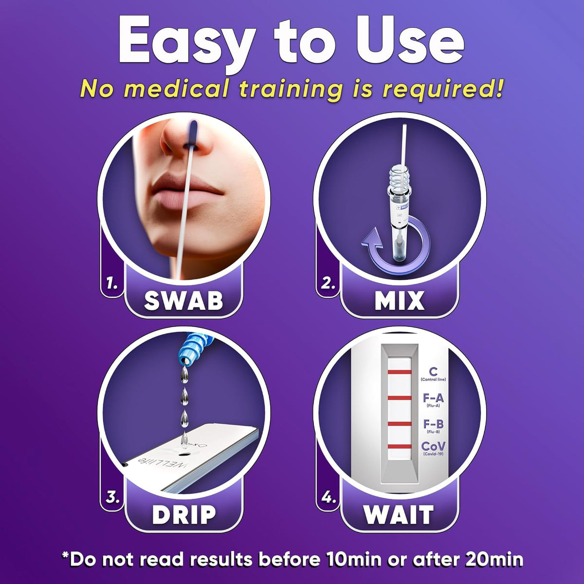 Well Life COVID-19 and Flu Home Combo Rapid Antigen Test
