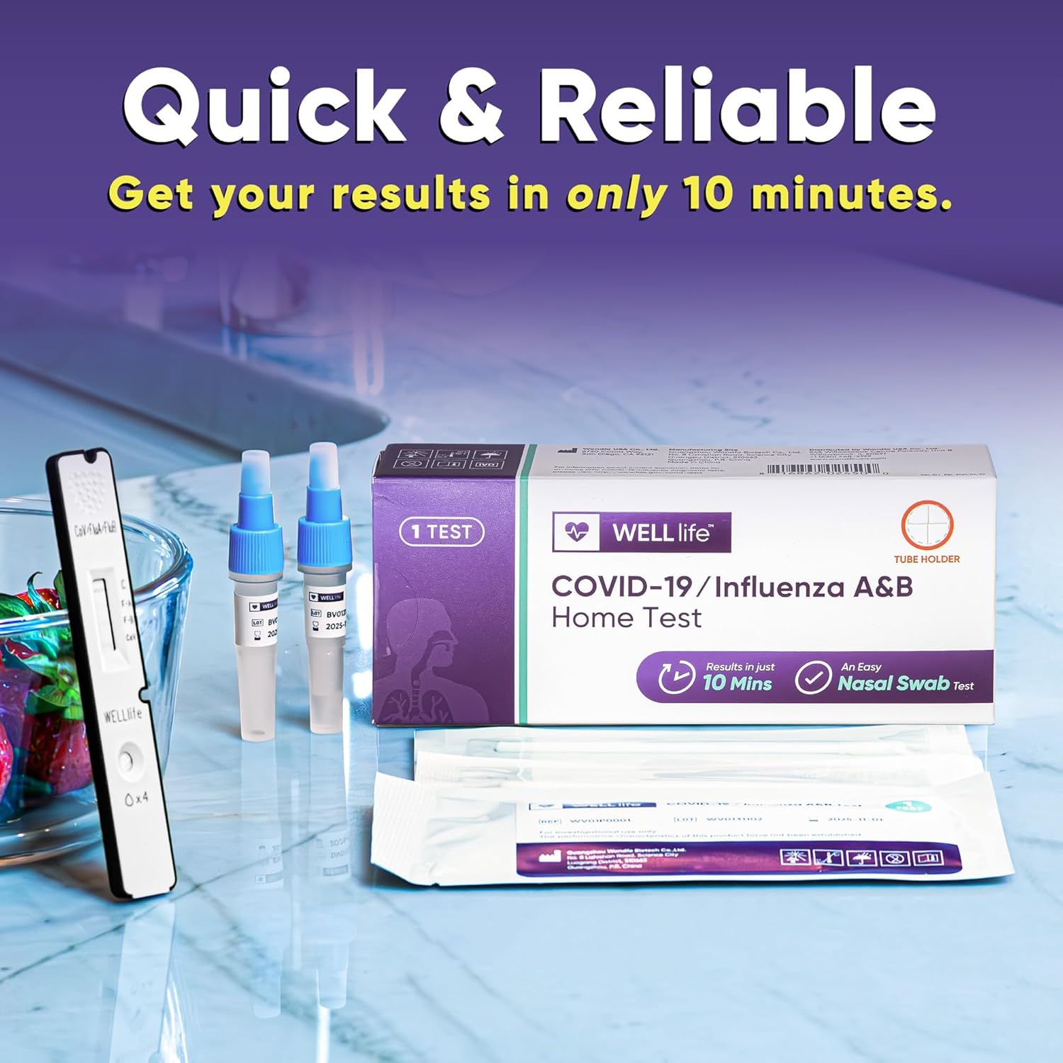 Well Life COVID-19 / Flu A&B Home Rapid Antigen Combo Test (5 tests)