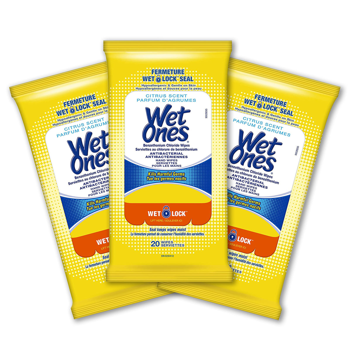 Wet Ones Citrus Scent Antibacterial Hand Wipes Travel Pack Canada