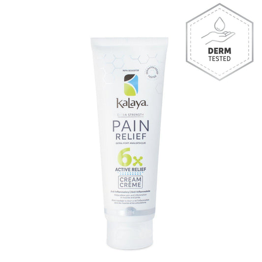 Tube of Kalaya Made in Canada Pain Cream Extra Strength 6x 120g Anti-Inflammatory for muscle and joint pain