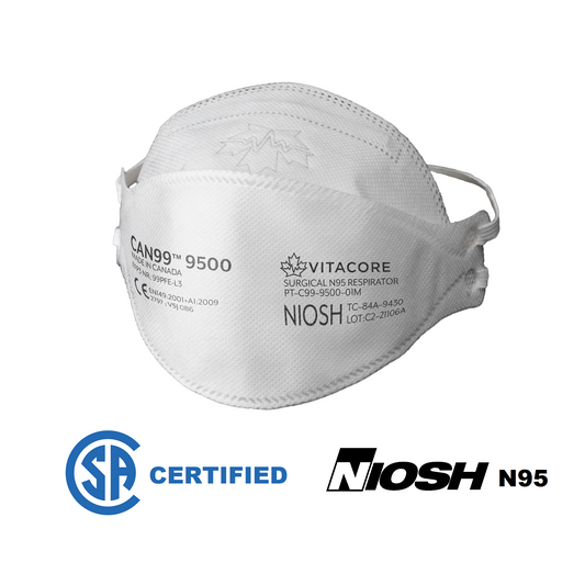 Vitacore CAN99 respirator mask Made in Canada NIOSH N95 Surgical
